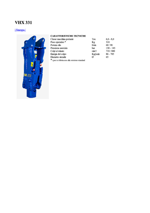 Хидравлични чукове Vistarini VHX 331