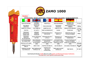 Хидравлични чукове Zamo Zamo 1000