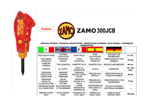 Хидравлични чукове Zamo Zamo 300 JCB