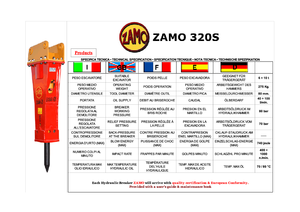 Хидравлични чукове Zamo Zamo 320 S