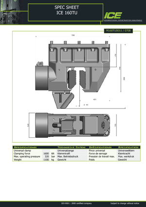 Хидравлични цанги ICE 160 TU