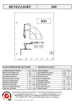 Хидравлични товарни кранове Benelligru 800