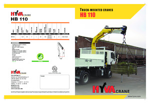 Хидравлични товарни кранове Hyva Crane HB 110 E3