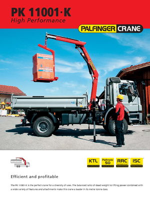 Хидравлични товарни кранове Palfinger PK 11001 K