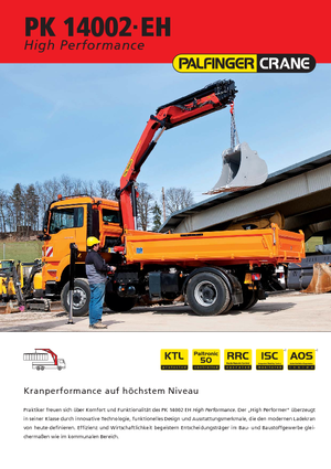 Хидравлични товарни кранове Palfinger PK 14002-EH E