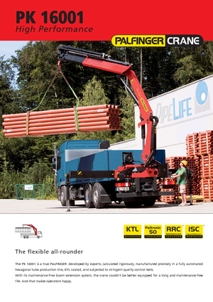 Хидравлични товарни кранове Palfinger PK 16001 K B
