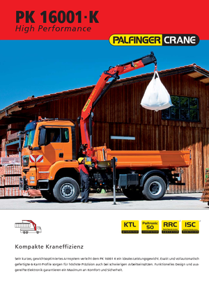 Хидравлични товарни кранове Palfinger PK 16001 K B