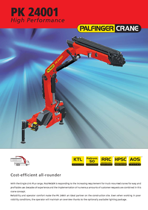 Хидравлични товарни кранове Palfinger PK 24001-K B