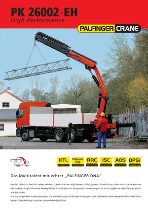 Хидравлични товарни кранове Palfinger PK 26002 EH F