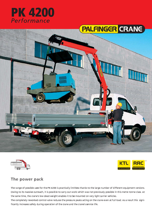 Хидравлични товарни кранове Palfinger PK 4200 A