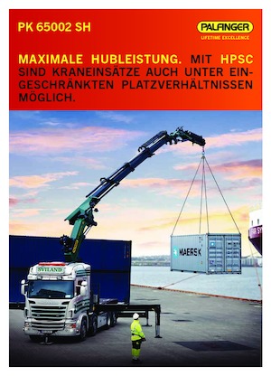 Хидравлични товарни кранове Palfinger PK 65002 SH E