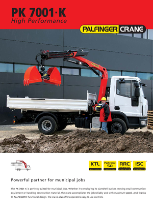 Хидравлични товарни кранове Palfinger PK 7001 K A