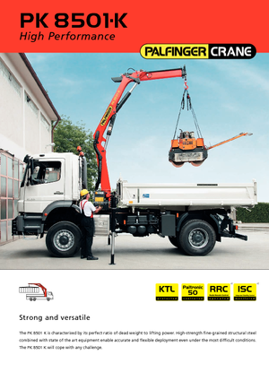 Хидравлични товарни кранове Palfinger PK 8501 K
