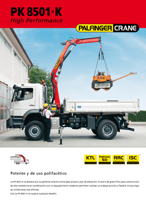 Хидравлични товарни кранове Palfinger PK 8501 K