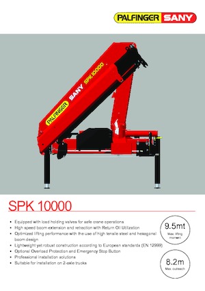 Хидравлични товарни кранове Sany SPK 10000 Std. 