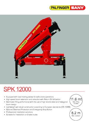 Хидравлични товарни кранове Sany SPK 12000 A 