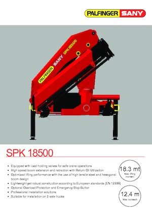 Хидравлични товарни кранове Sany SPK 18500 A
