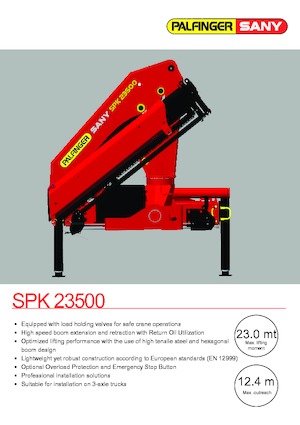 Хидравлични товарни кранове Sany SPK 23500 A 