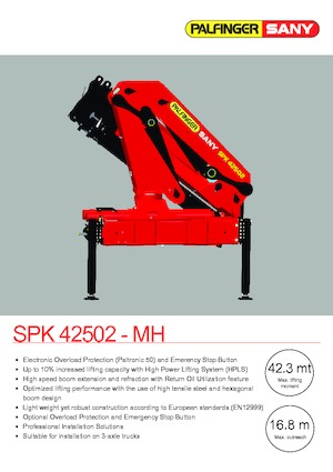 Хидравлични товарни кранове Sany SPK 42502 E