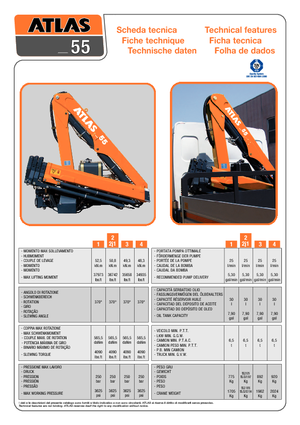 Хидравлични товарни кранове T-Atlas TLC 55.2 A1