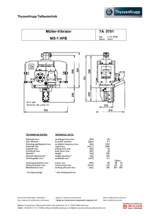 Вибрационни чукове Müller MS 1 HFB