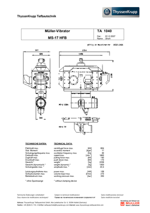 Вибрационни чукове Müller MS 17 HFB