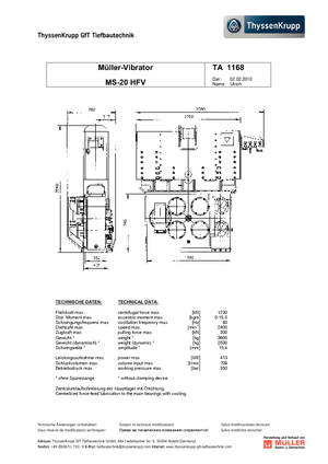 Вибрационни чукове Müller MS 20 HFV