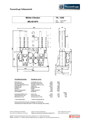Вибрационни чукове Müller MS 48 HFV