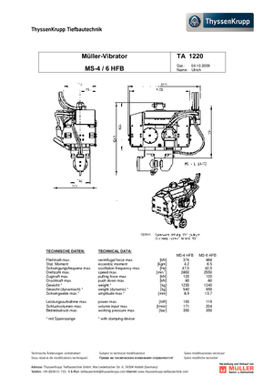 Вибрационни чукове Müller MS 6 HFB
