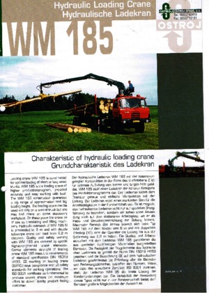 Хидравлични товарни кранове Ostroj WM 185 NT