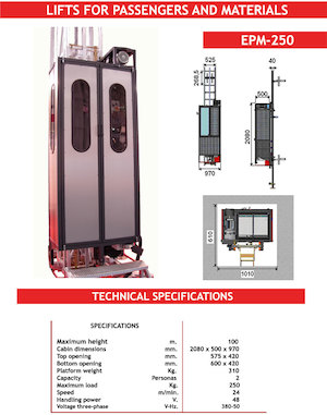 Промишлени подемници CAMAC EPM-250