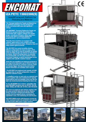 Промишлени подемници Encomat IZA PETC 1500