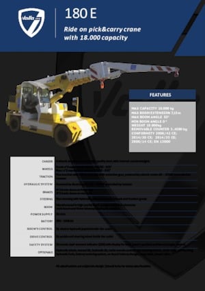 Промишлени подвижни кранове Valla 180 E 