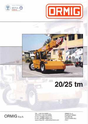 Промишлени подвижни кранове ORMIG 20 tm