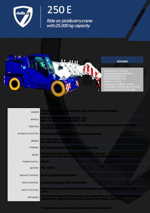 Промишлени подвижни кранове Valla 250 E 