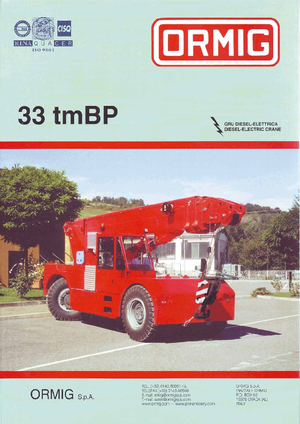 Промишлени подвижни кранове ORMIG 33 tmBP