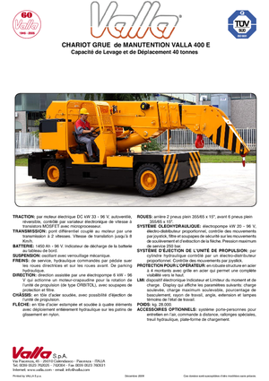 Промишлени подвижни кранове Valla 400 E 