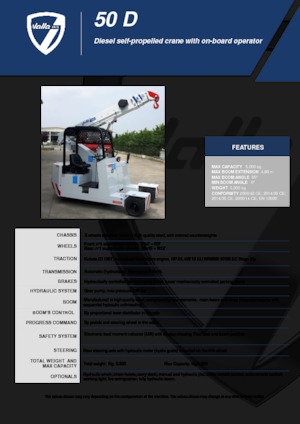 Промишлени подвижни кранове Valla 50 D 