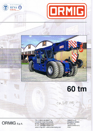 Промишлени подвижни кранове ORMIG 60 tm