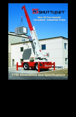 Промишлени подвижни кранове Shuttlelift 7750 RT