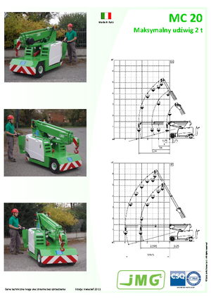 Промишлени подвижни кранове JMG MC 20