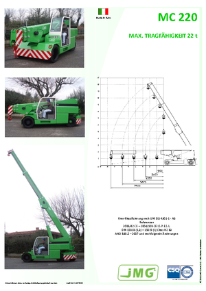 Промишлени подвижни кранове JMG MC 220