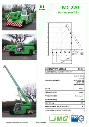 Промишлени подвижни кранове JMG MC 220