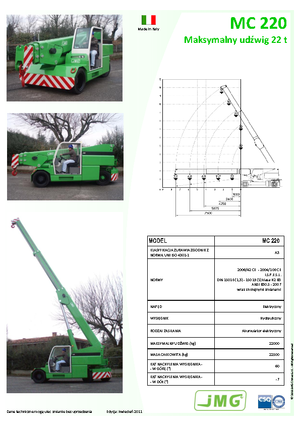 Промишлени подвижни кранове JMG MC 220