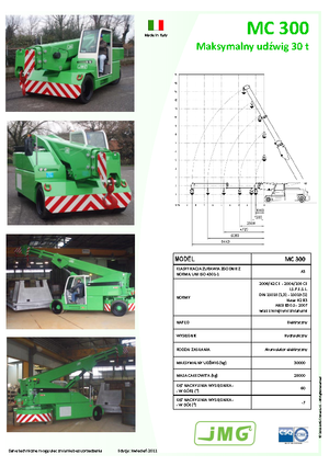 Промишлени подвижни кранове JMG MC 300