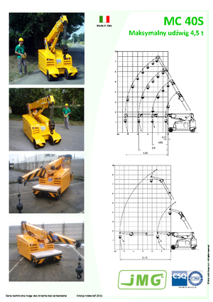 Промишлени подвижни кранове JMG MC 40 S