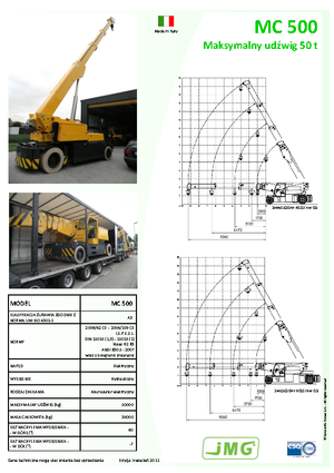 Промишлени подвижни кранове JMG MC 500