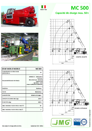 Промишлени подвижни кранове JMG MC 500
