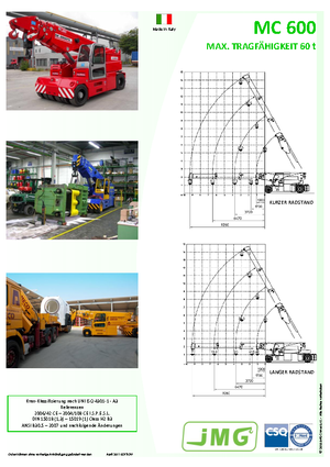 Промишлени подвижни кранове JMG MC 600