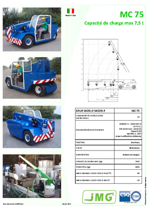 Промишлени подвижни кранове JMG MC 75